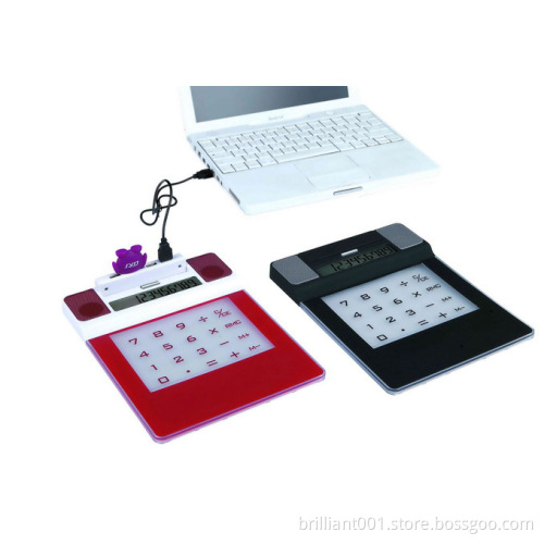 Mouse Pad with 4-Port USB HUB+Calculator+Speaker